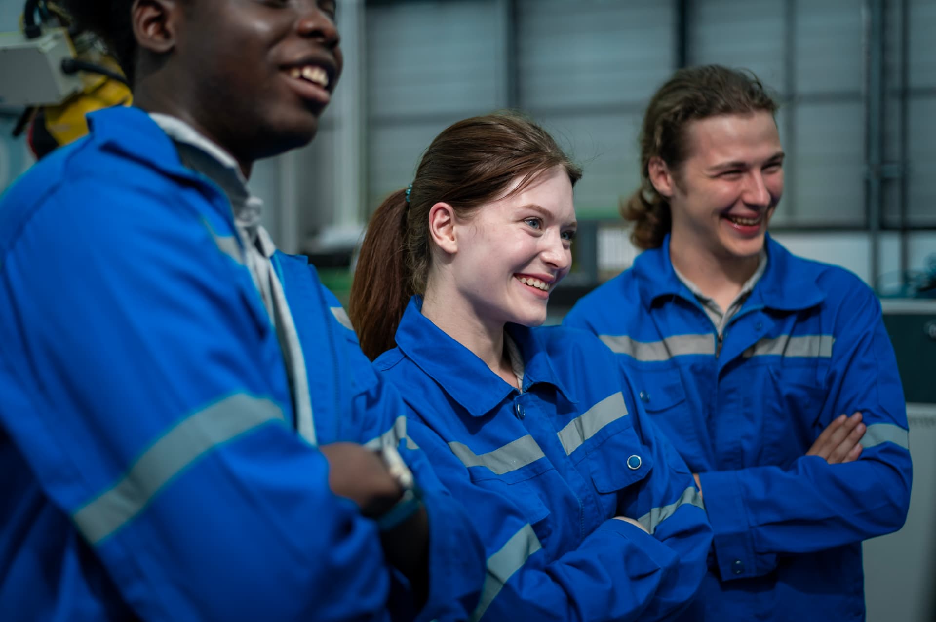 Equipe Leap Technologies em operação industrial