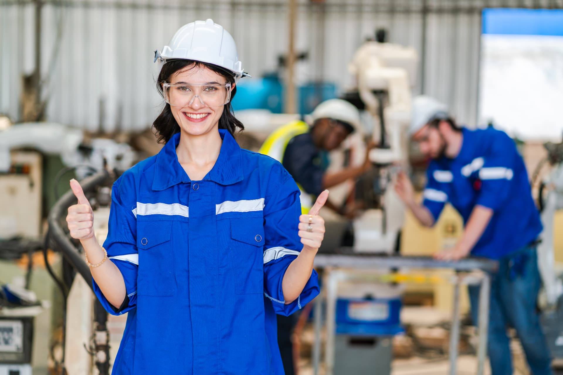 Equipe Leap Technologies em operação industrial