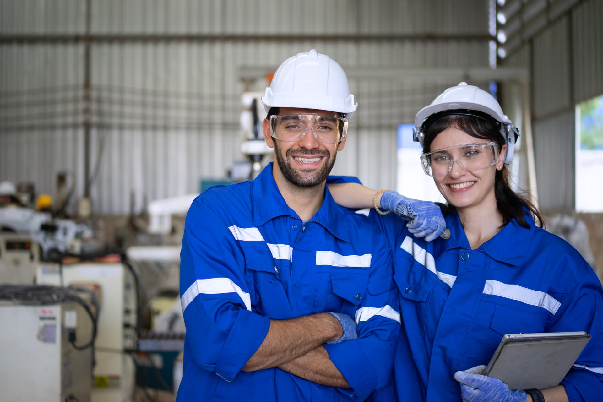 Equipe Leap Technologies em operação industrial